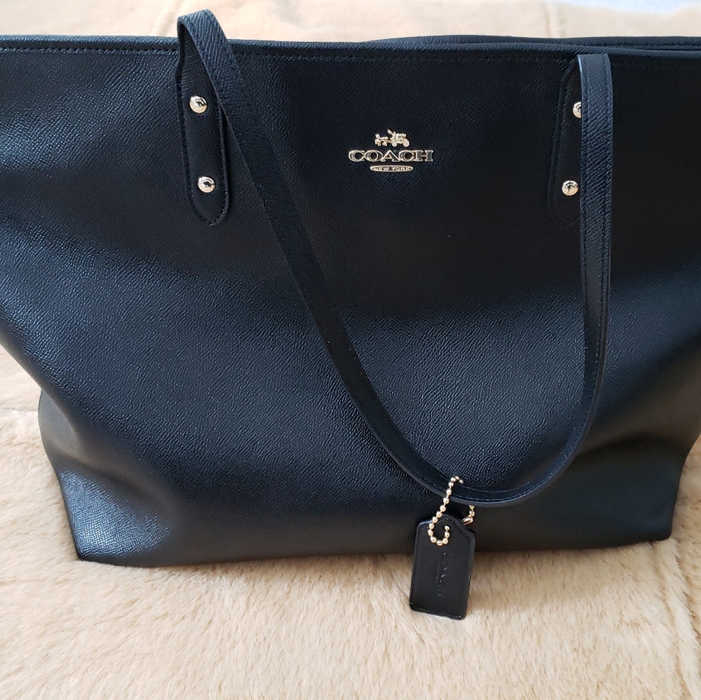 Large black Coach tote